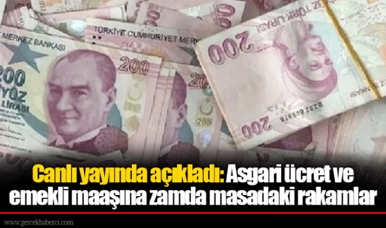Canlı yayında açıkladı: Asgari ücret ve emekli maaşına zamda masadaki rakamlar