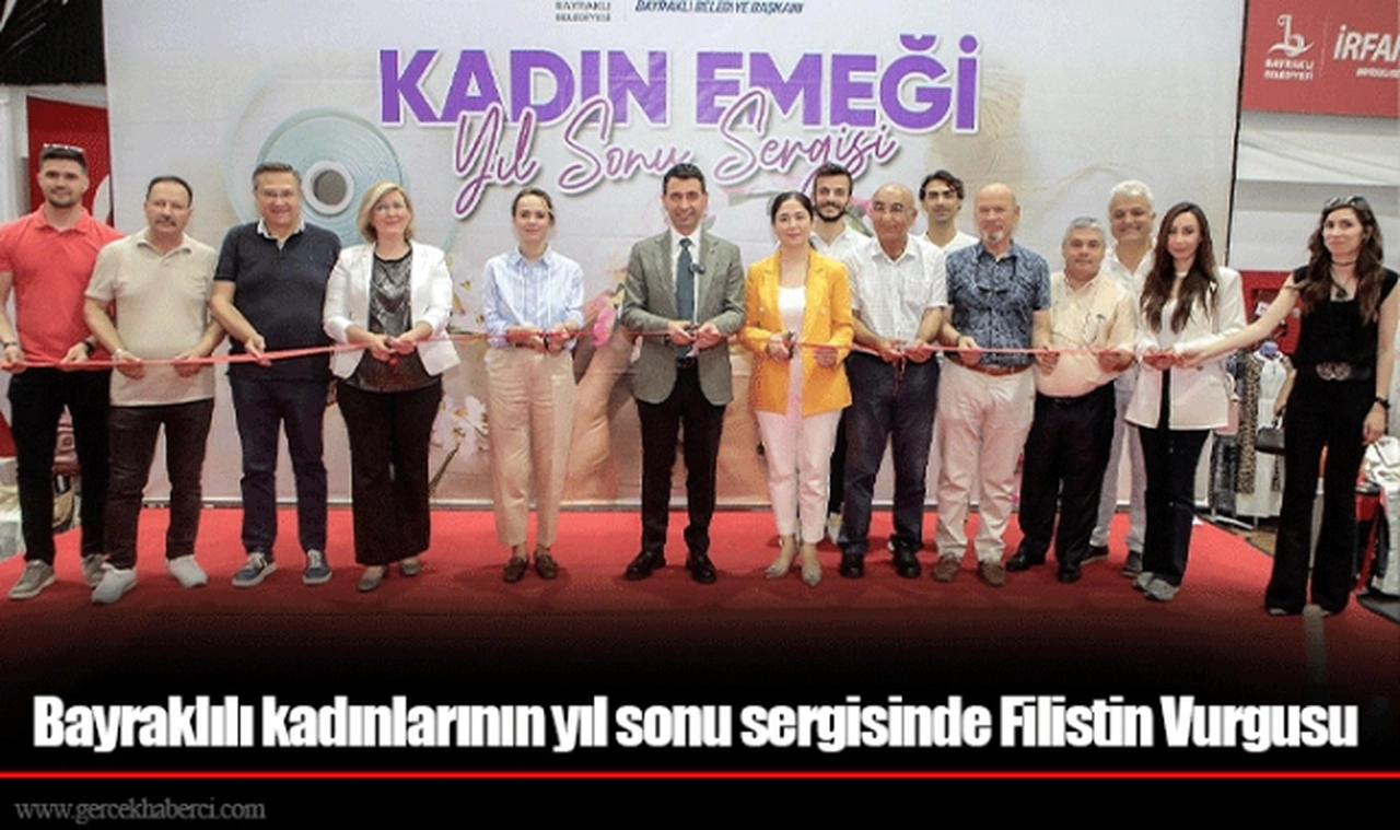 Bayraklılı kadınlarının yıl sonu sergisinde Filistin Vurgusu
