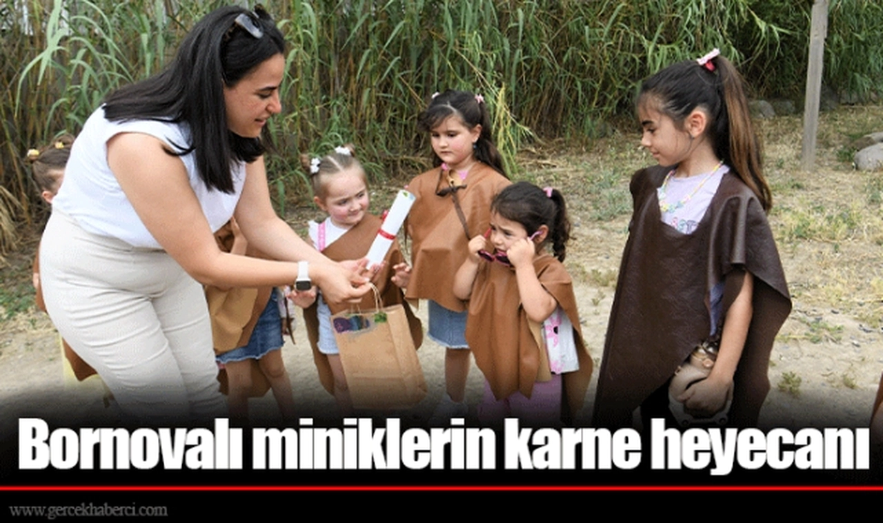 Bornovalı miniklerin karne heyecanı