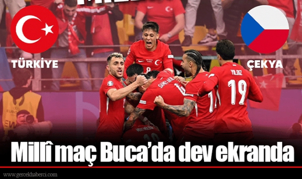 Millî maç Buca’da dev ekranda
