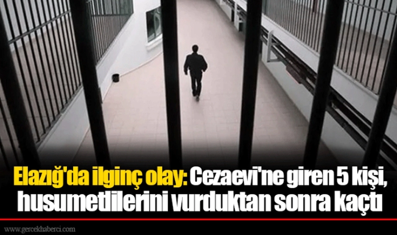 Elazığ'da ilginç olay: Cezaevi'ne giren 5 kişi, husumetlilerini vurduktan sonra kaçtı
