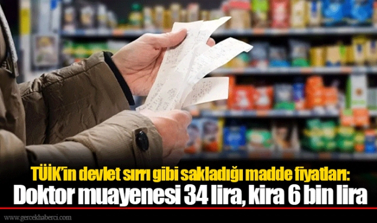 TÜİK’in devlet sırrı gibi sakladığı madde fiyatları: Doktor muayenesi 34 lira, kira 6 bin lira