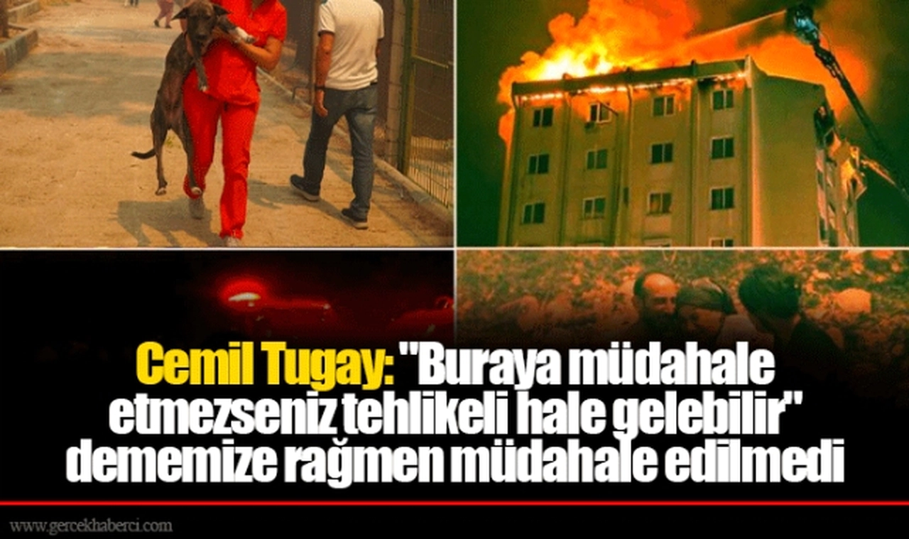 Cemil Tugay: "Buraya müdahale etmezseniz tehlikeli hale gelebilir" dememize rağmen müdahale edilmedi