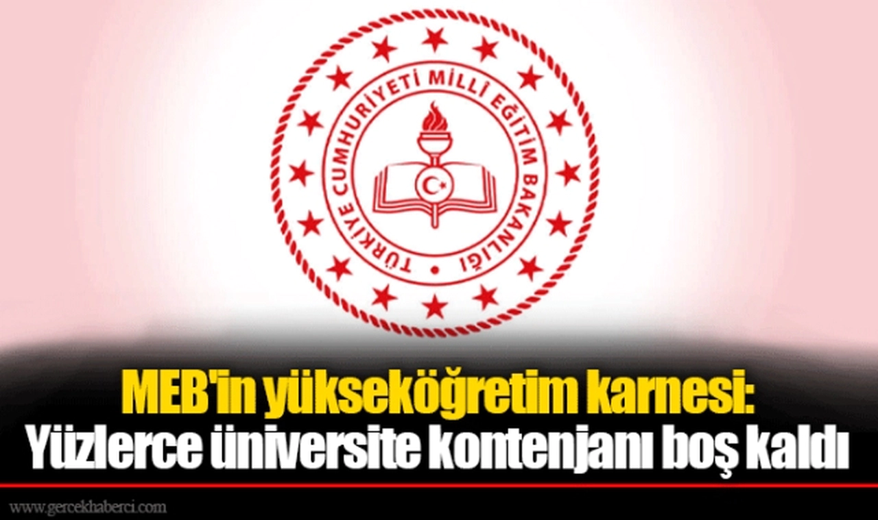 MEB'in yükseköğretim karnesi: Yüzlerce üniversite kontenjanı boş kaldı