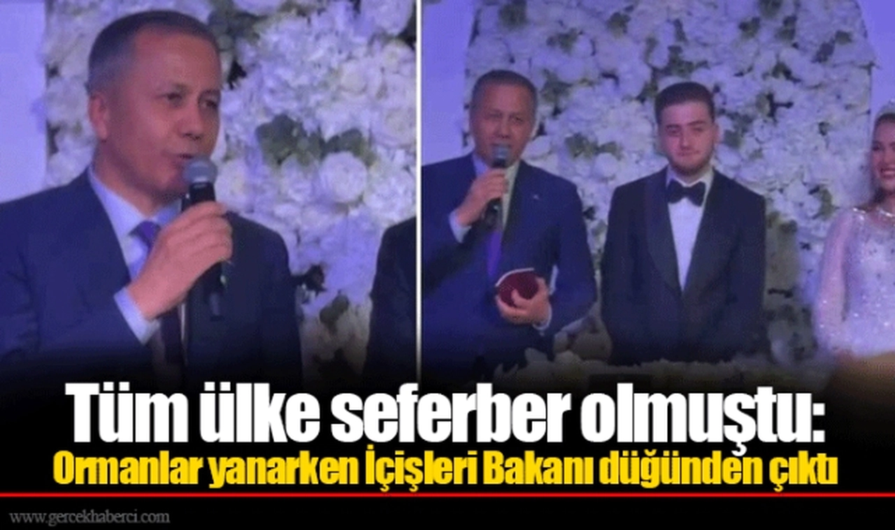 Tüm ülke seferber olmuştu: Ormanlar yanarken İçişleri Bakanı düğünden çıktı