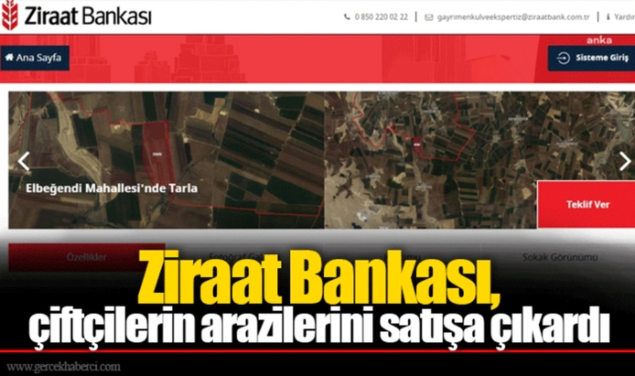 Ziraat Bankası, çiftçilerin arazilerini satışa çıkardı