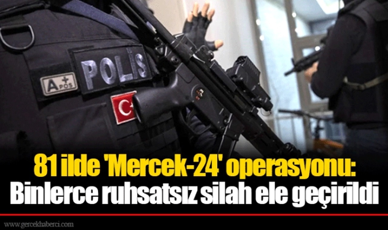 81 ilde 'Mercek-24' operasyonu: Binlerce ruhsatsız silah ele geçirildi