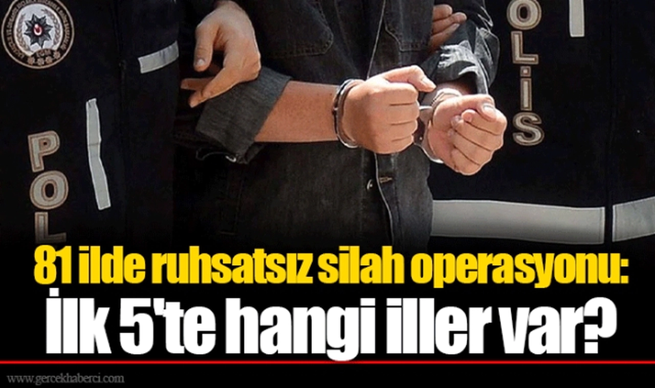 81 ilde ruhsatsız silah operasyonu: İlk 5'te hangi iller var?