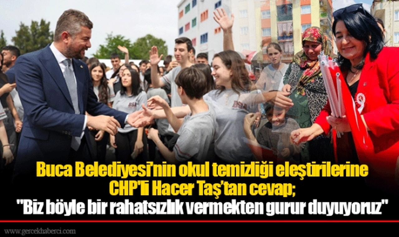 Buca Belediyesi'nin okul temizliği eleştirilerine CHP'li Hacer Taş’tan cevap; "Biz böyle bir rahatsızlık vermekten gurur duyuyoruz"