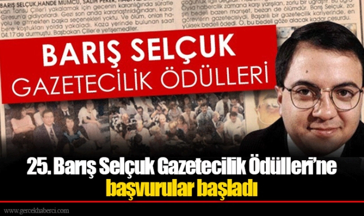 25. Barış Selçuk Gazetecilik Ödülleri’ne başvurular başladı