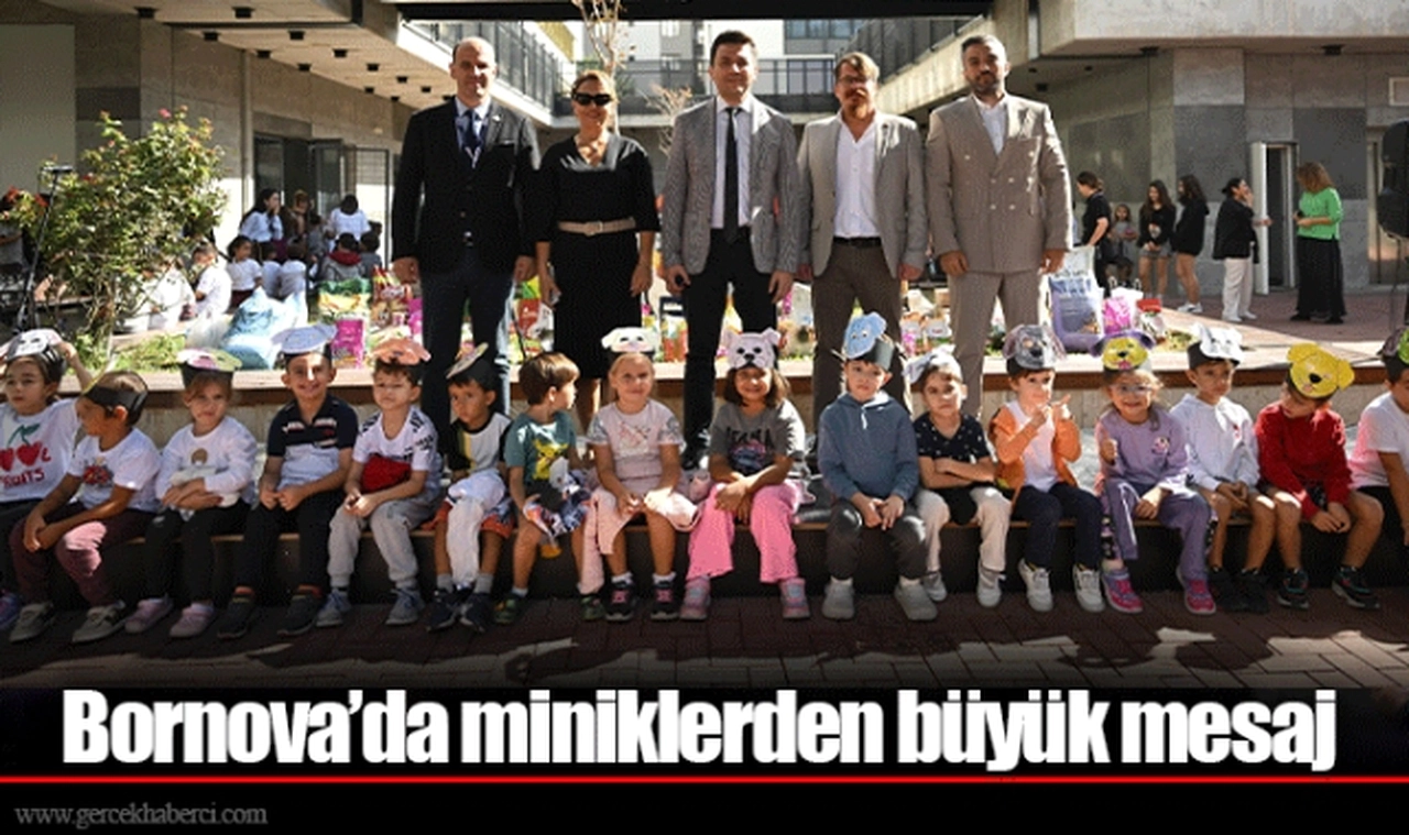 Bornova’da miniklerden büyük mesaj