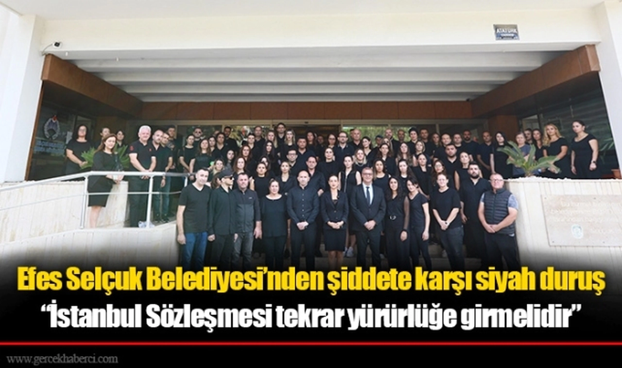 Efes Selçuk Belediyesi’nden şiddete karşı siyah duruş