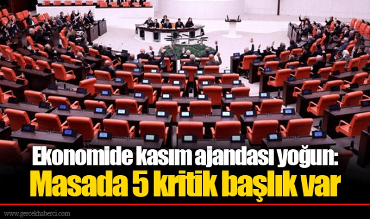 Ekonomide kasım ajandası yoğun: Masada 5 kritik başlık var