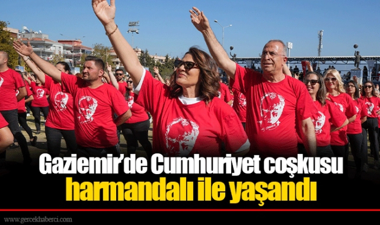 Gaziemir’de Cumhuriyet coşkusu harmandalı ile yaşandı