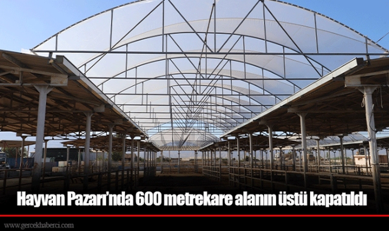 Hayvan Pazarı’nda 600 metrekare alanın üstü kapatıldı