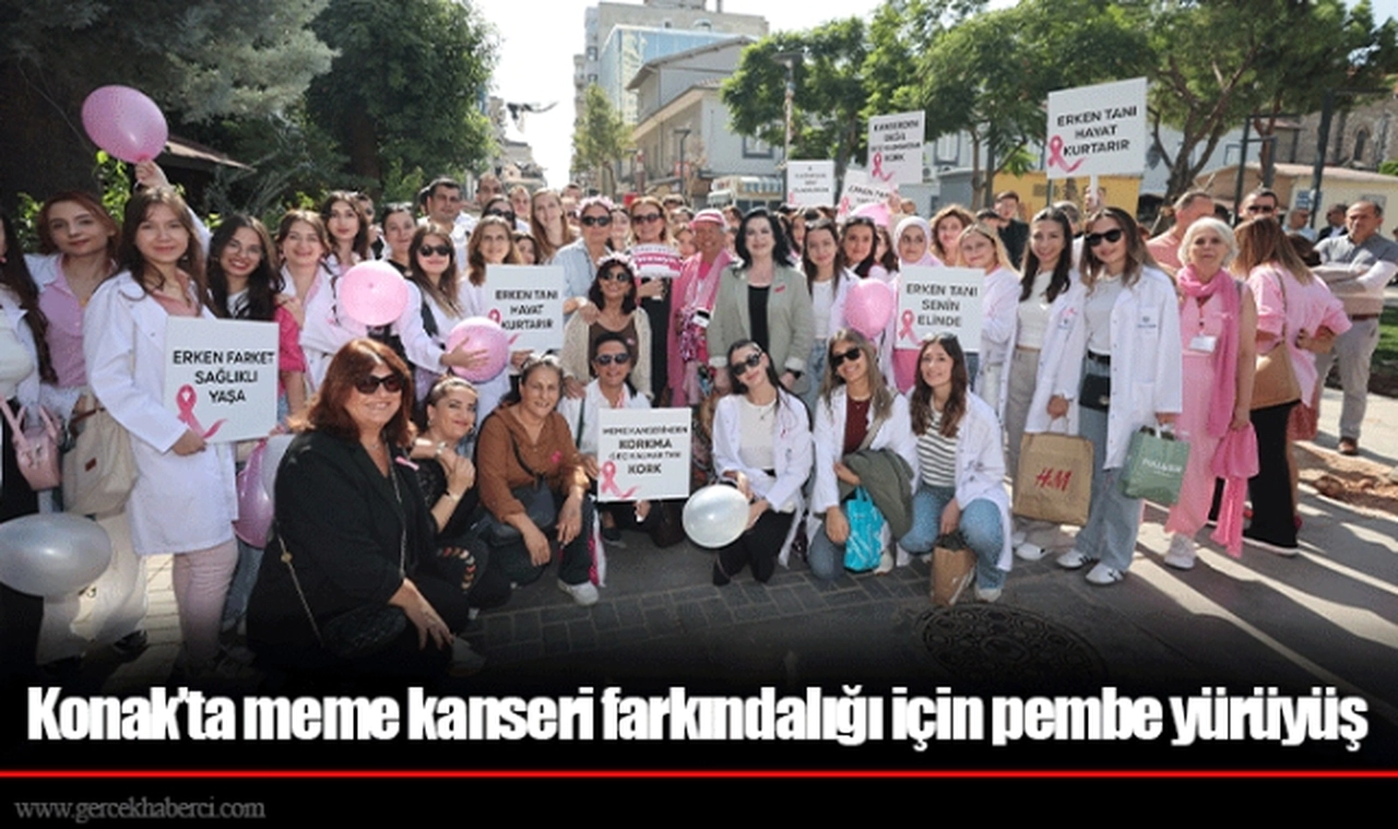Konak’ta meme kanseri farkındalığı için pembe yürüyüş