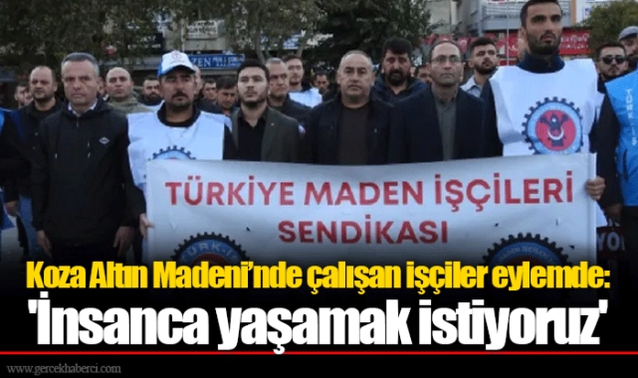 Koza Altın Madeni’nde çalışan işçiler eylemde: 'İnsanca yaşamak istiyoruz'