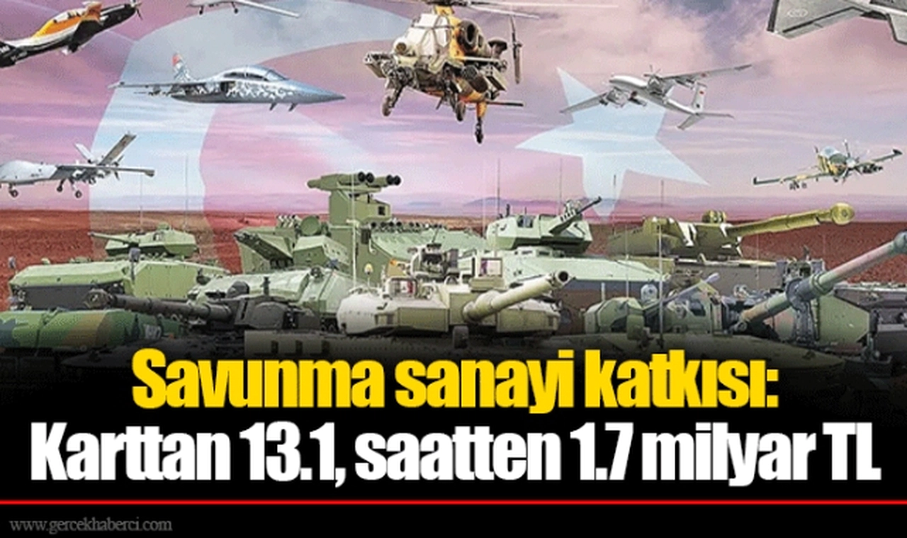 Savunma sanayi katkısı: Karttan 13.1, saatten 1.7 milyar TL
