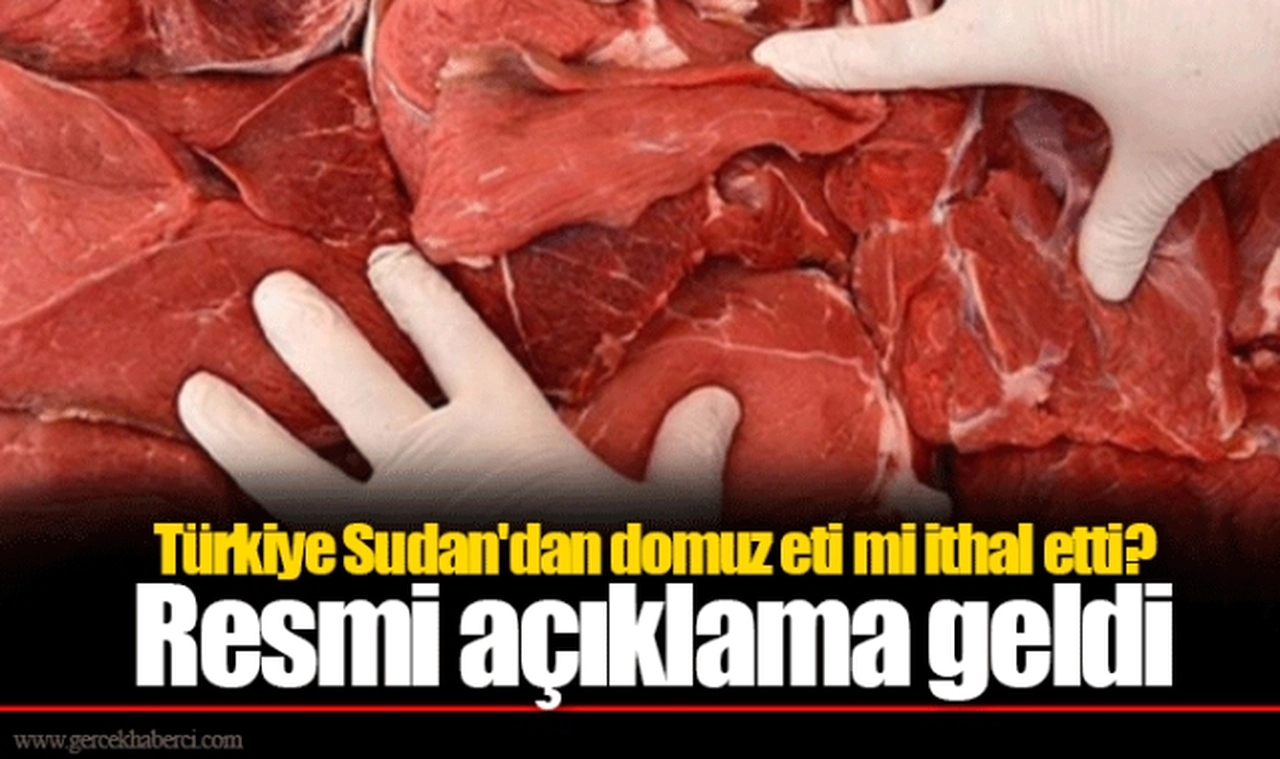 Türkiye Sudan'dan domuz eti mi ithal etti? Resmi açıklama geldi