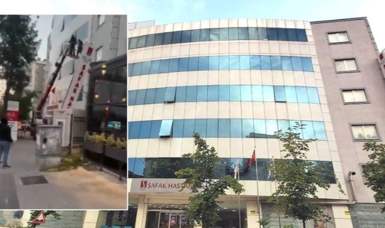 Yenidoğan skandalında adı geçen Şafak Hastanesi'nin tabelaları söküldü!