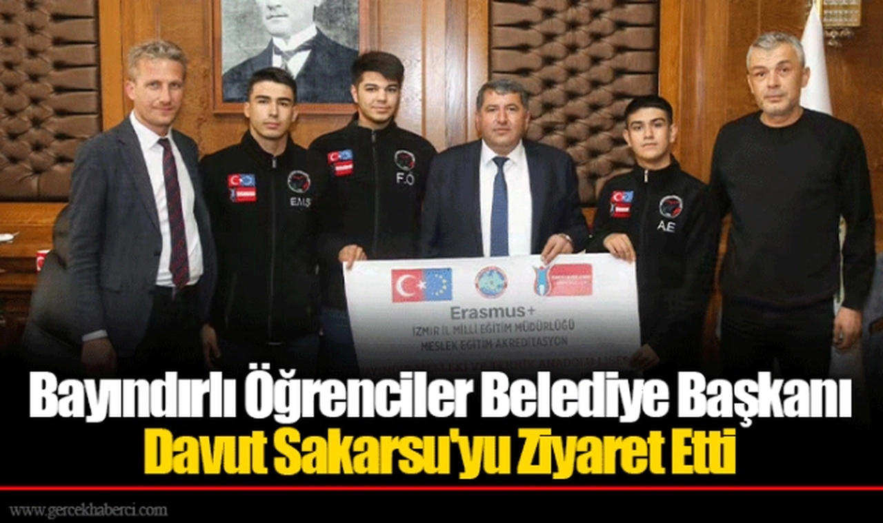 Bayındırlı Öğrenciler Belediye Başkanı Davut Sakarsu'yu Ziyaret Etti