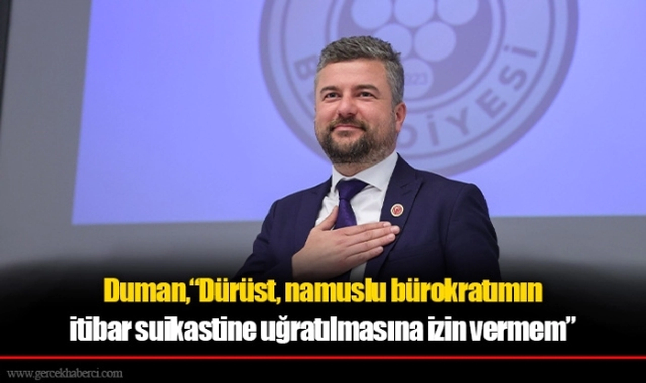 Buca Belediye Başkanı Görkem Duman, “Dürüst, namuslu bürokratımın itibar suikastine uğratılmasına izin vermem”
