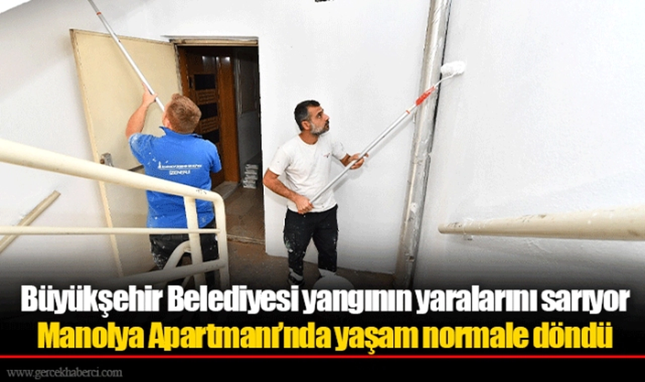 Büyükşehir Belediyesi yangının yaralarını sarıyor