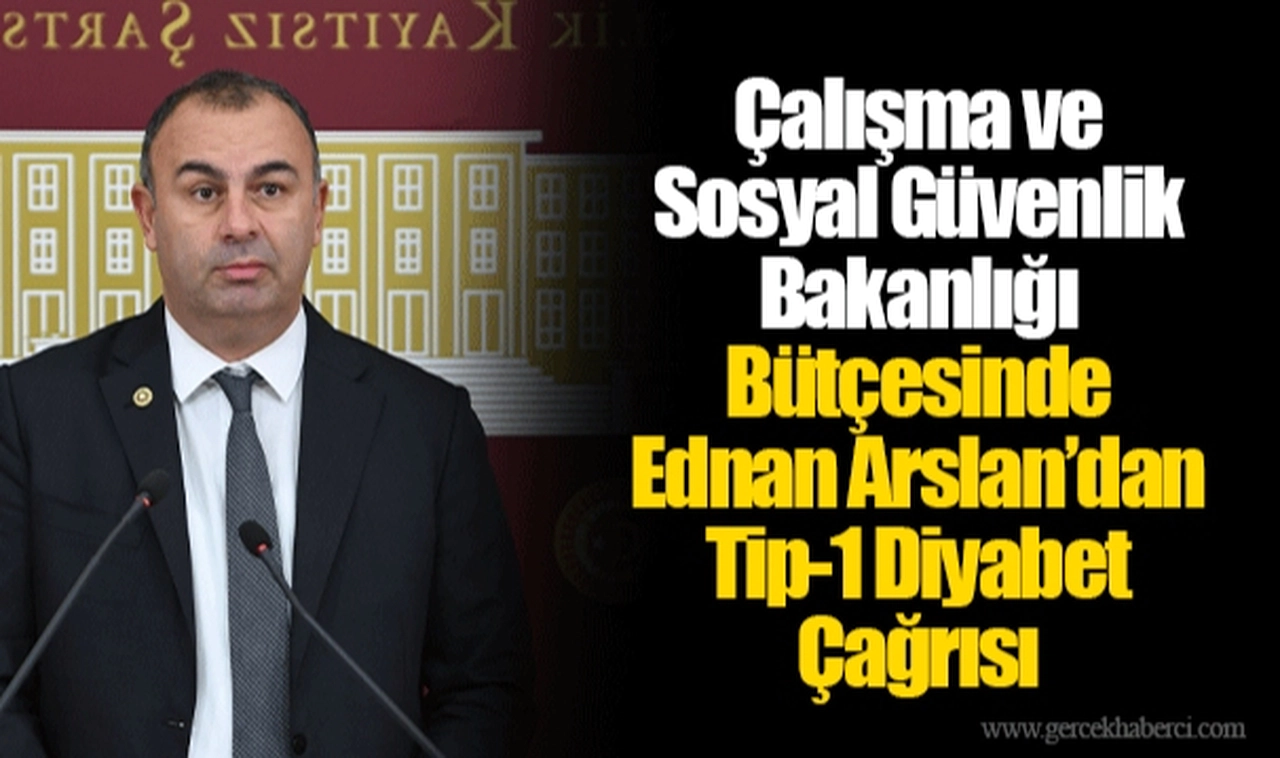 Çalışma ve Sosyal Güvenlik Bakanlığı Bütçesinde Ednan Arslan’dan Tip-1 Diyabet Çağrısı