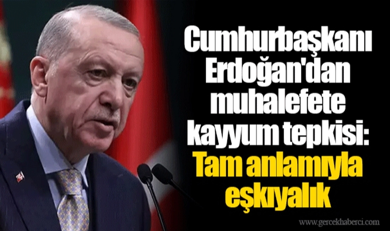 Cumhurbaşkanı Erdoğan'dan muhalefete kayyum tepkisi: Tam anlamıyla eşkıyalık