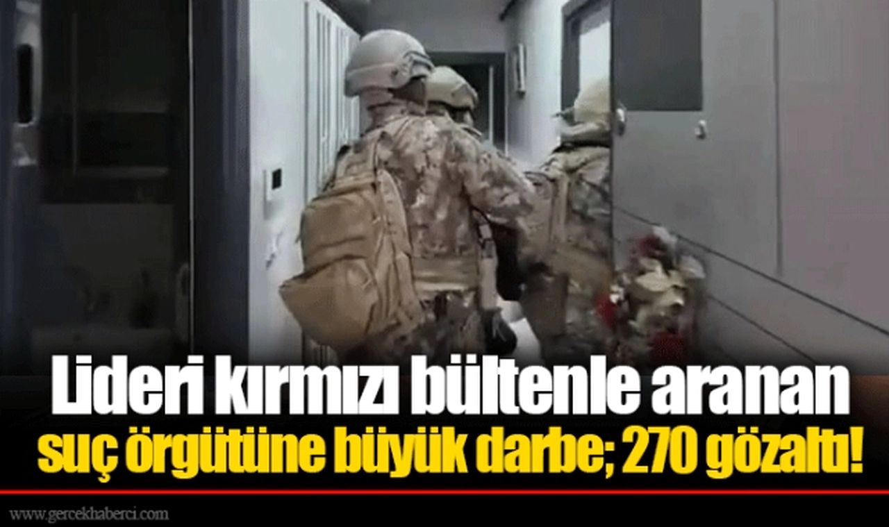 Lideri kırmızı bültenle aranan suç örgütüne büyük darbe; 270 gözaltı!
