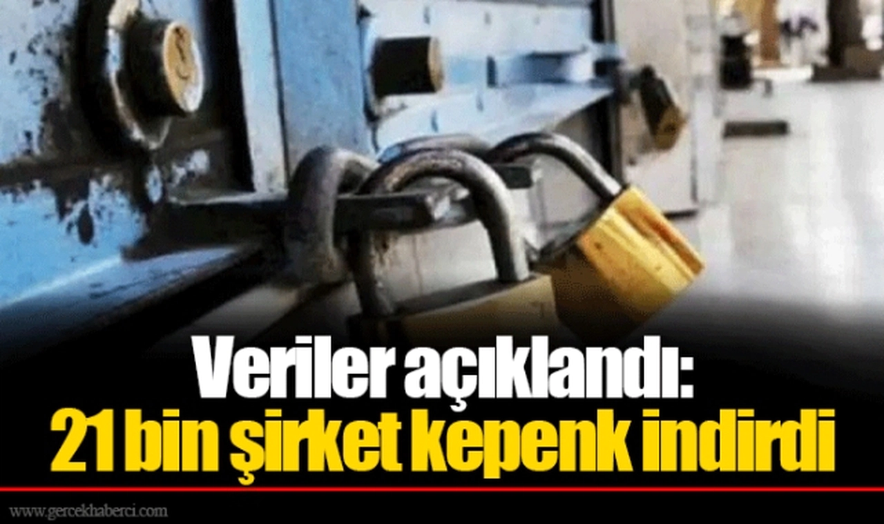 Veriler açıklandı: 21 bin şirket kepenk indirdi