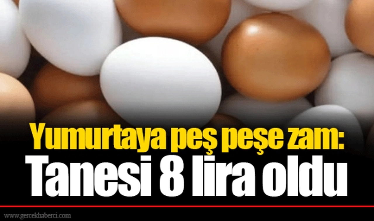 Yumurtaya peş peşe zam: Tanesi 8 lira oldu