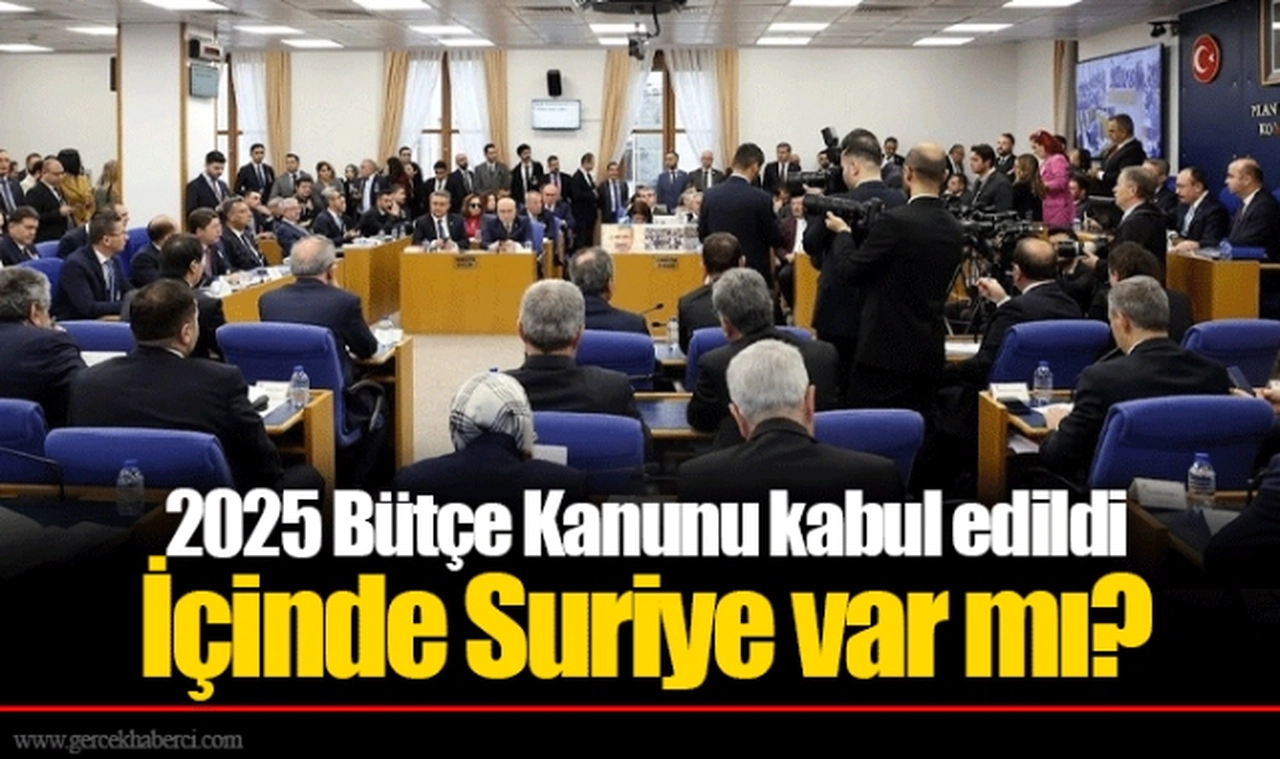 2025 Bütçe Kanunu kabul edildi. İçinde Suriye var mı?