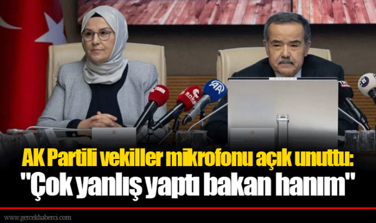 AK Partili vekiller mikrofonu açık unuttu: "Çok yanlış yaptı bakan hanım"