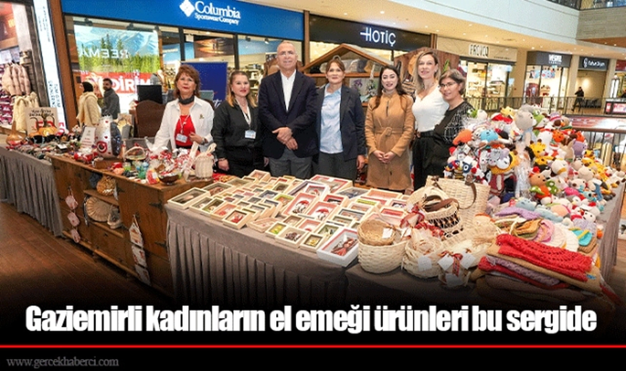 Gaziemirli kadınların el emeği ürünleri bu sergide