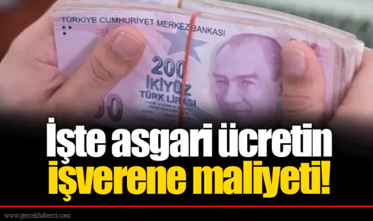 İşte asgari ücretin işverene maliyeti!
