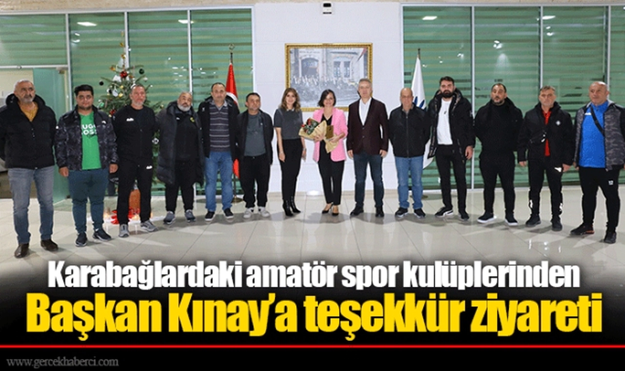 Karabağlardaki amatör spor kulüplerinden Başkan Kınay’a teşekkür ziyareti