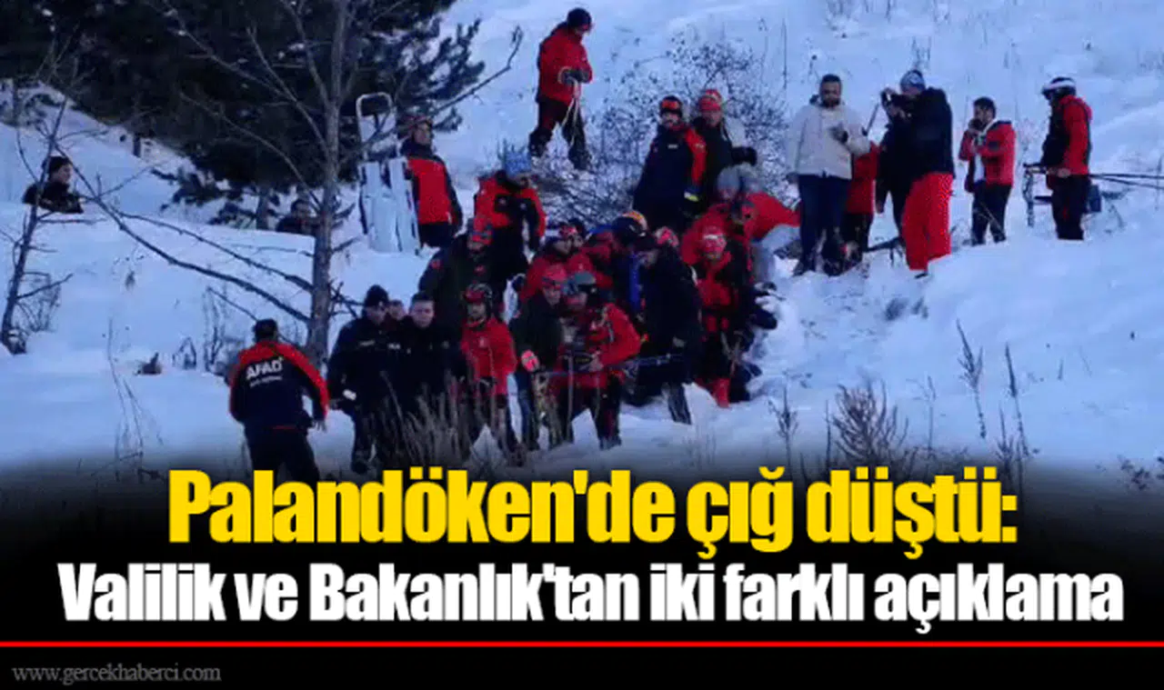 Palandöken'de çığ düştü: Valilik ve Bakanlık'tan iki farklı açıklama