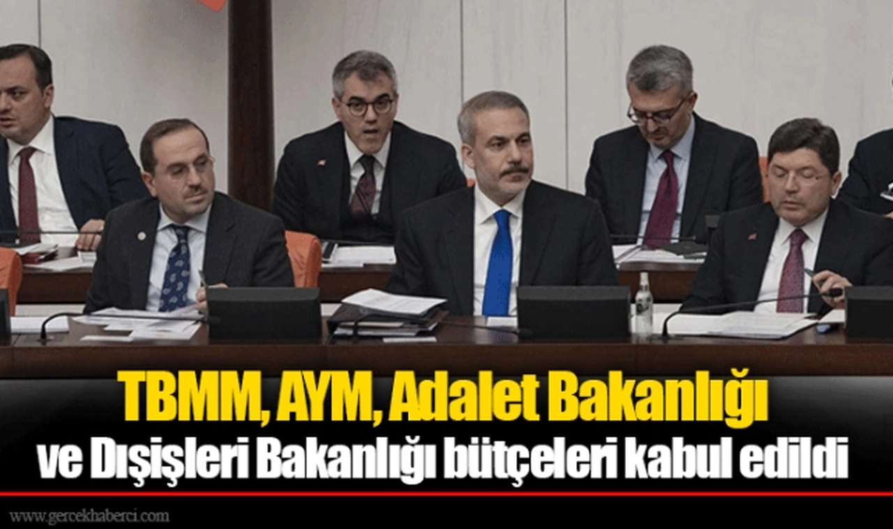 TBMM, AYM, Adalet Bakanlığı ve Dışişleri Bakanlığı bütçeleri kabul edildi