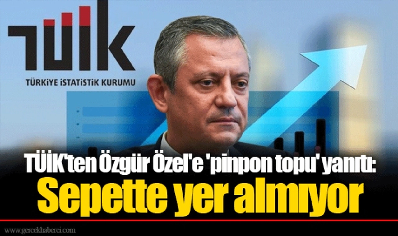 TÜİK'ten Özgür Özel'e 'pinpon topu' yanıtı: Sepette yer almıyor