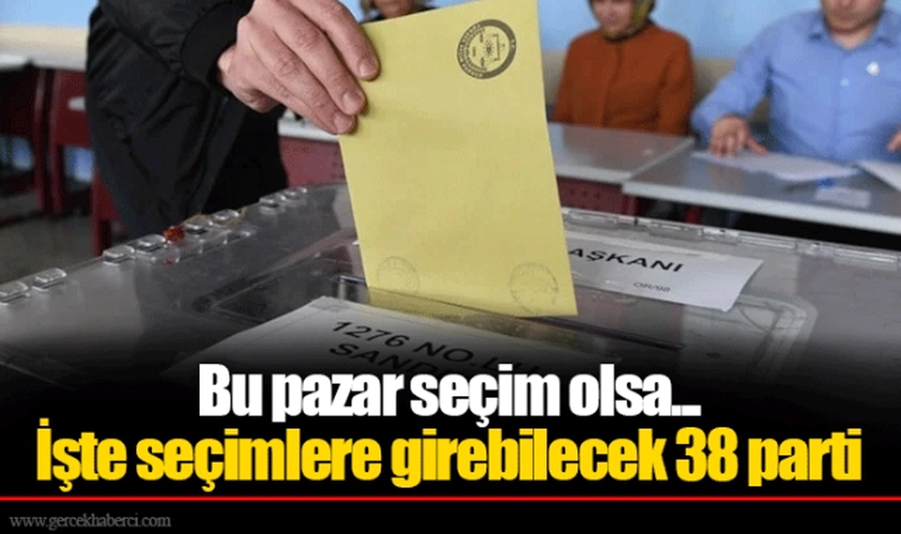 Bu pazar seçim olsa... İşte seçimlere girebilecek 38 parti