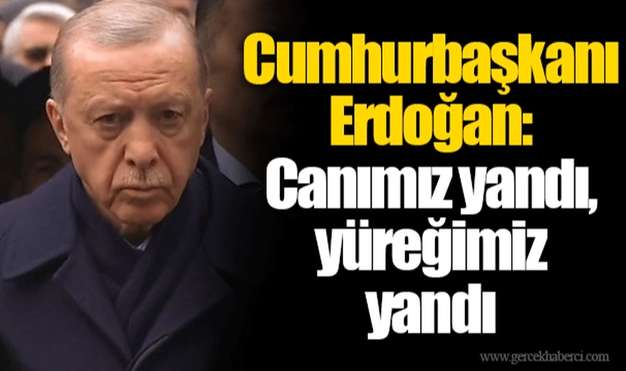 Cumhurbaşkanı Erdoğan: Canımız yandı, yüreğimiz yandı