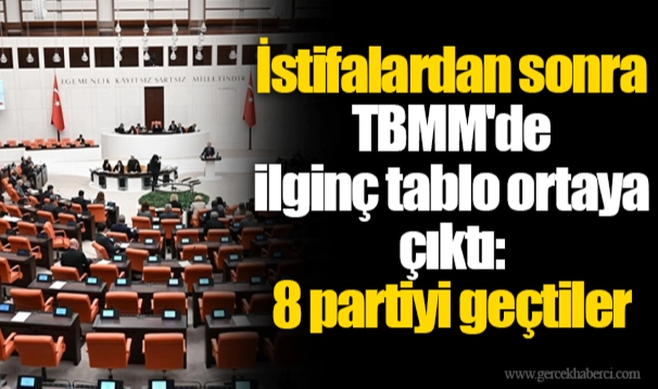 İstifalardan sonra TBMM'de ilginç tablo ortaya çıktı: 8 partiyi geçtiler