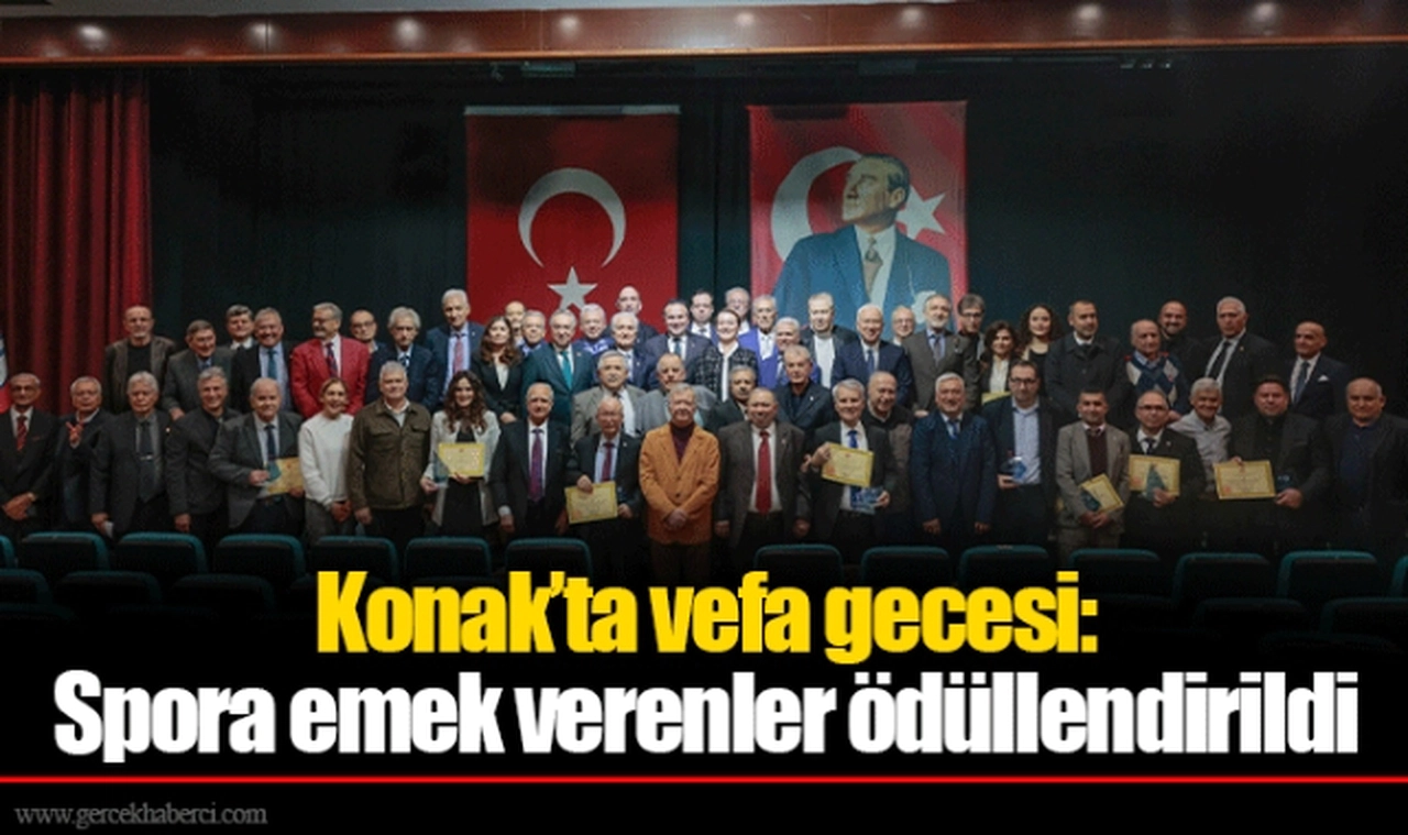 Konak’ta vefa gecesi: Spora emek verenler ödüllendirildi