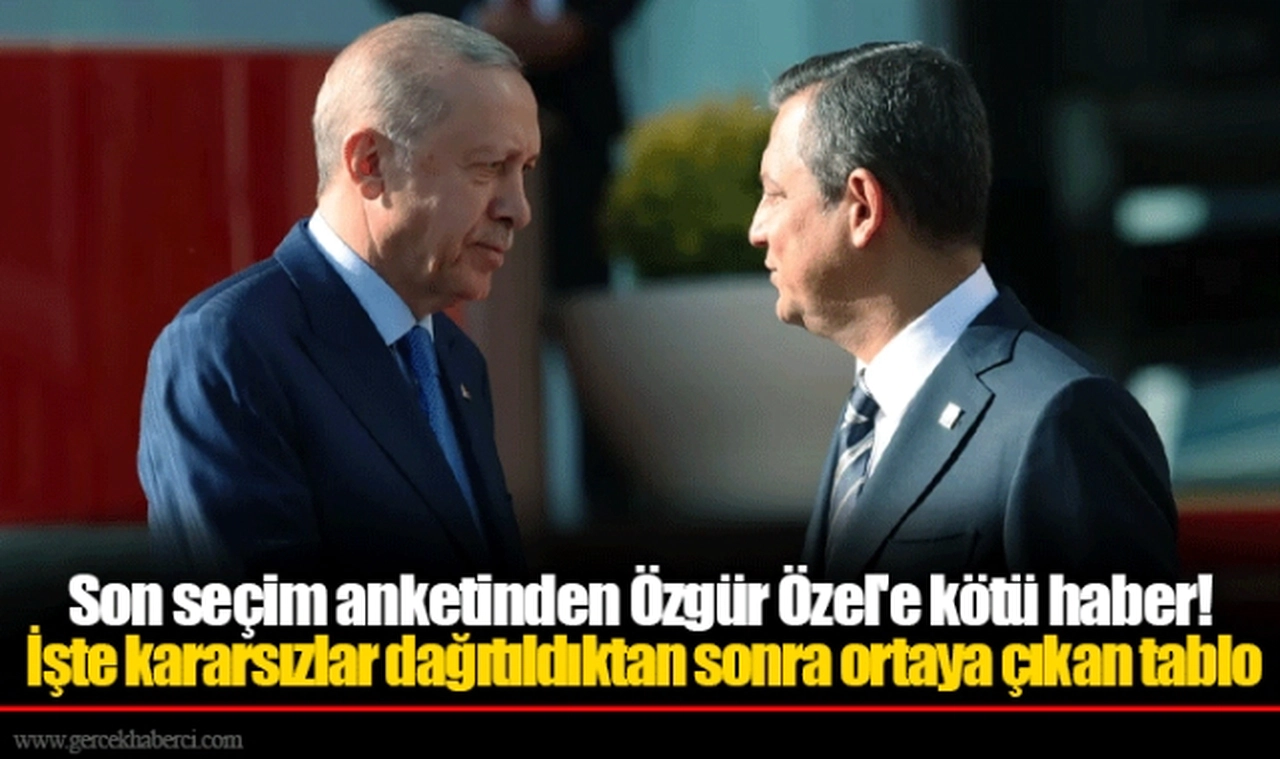 Son seçim anketinden Özgür Özel'e kötü haber! İşte kararsızlar dağıtıldıktan sonra ortaya çıkan tablo