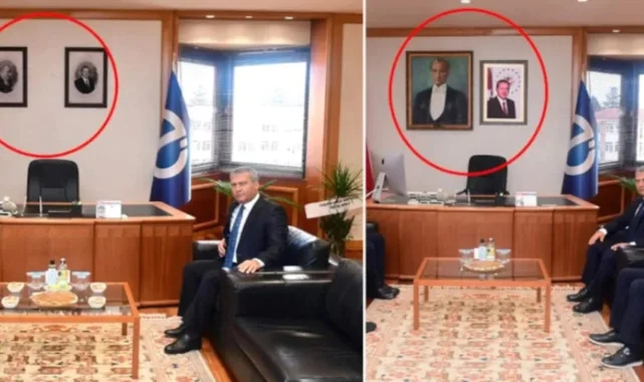 Yeni rektörün ilk icraatı sosyal medyada gündem oldu! Boyutunu Erdoğan ile eşitledi