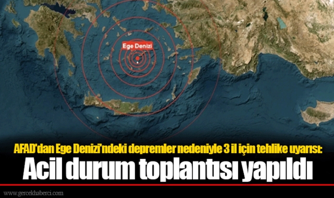 AFAD'dan Ege Denizi'ndeki depremler nedeniyle 3 il için tehlike uyarısı: Acil durum toplantısı yapıldı