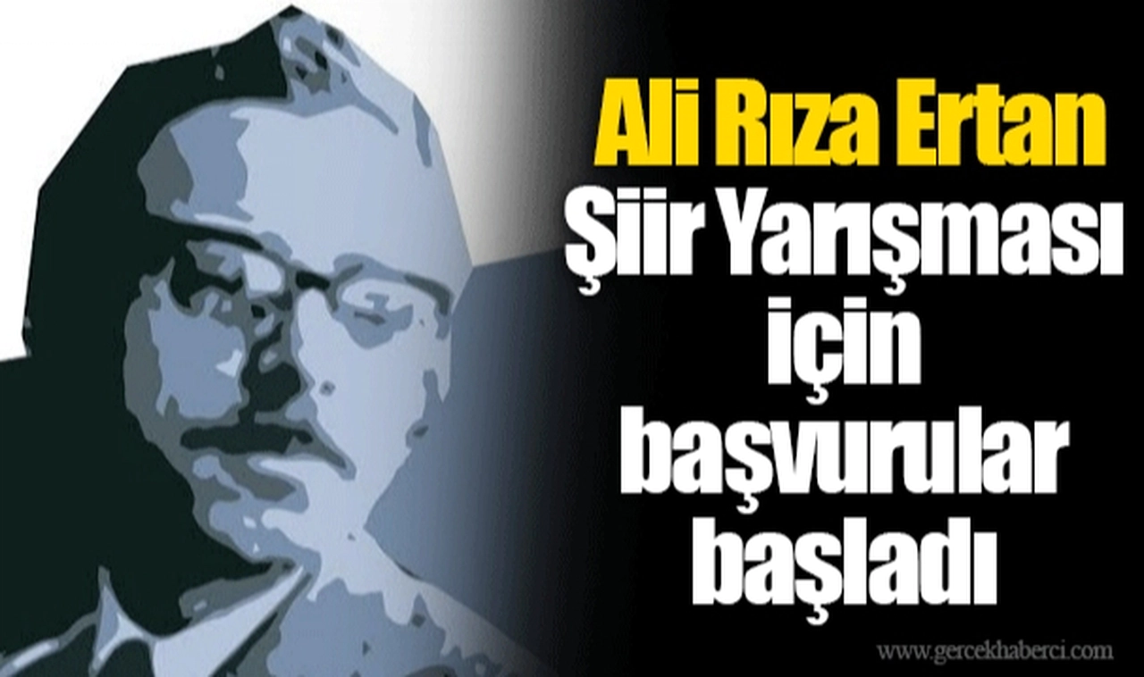 Ali Rıza Ertan Şiir Yarışması için başvurular başladı