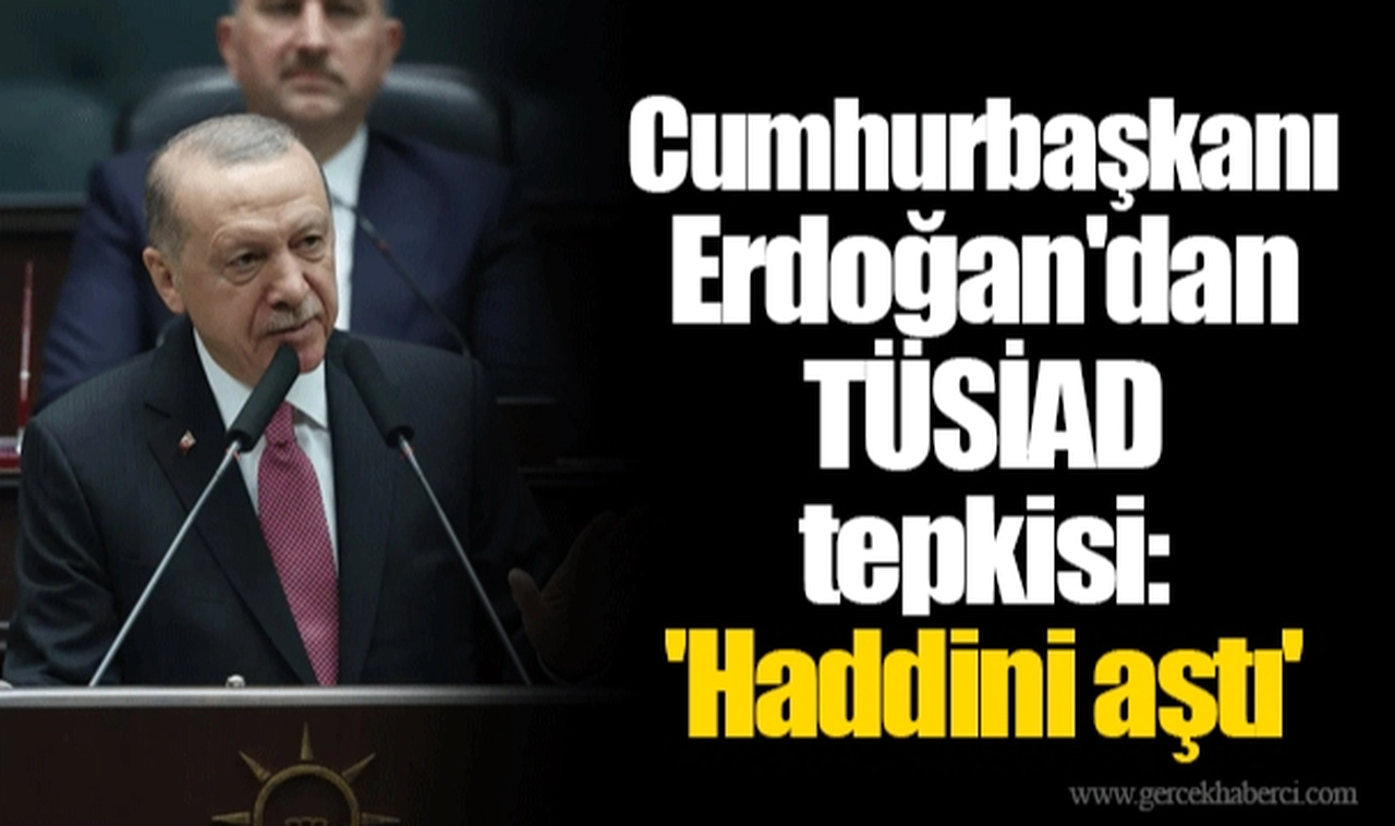 Cumhurbaşkanı Erdoğan'dan TÜSİAD tepkisi: 'Haddini aştı'