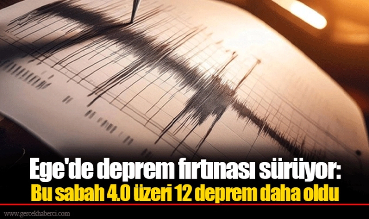 Ege'de deprem fırtınası sürüyor: Bu sabah 4.0 üzeri 12 deprem daha oldu